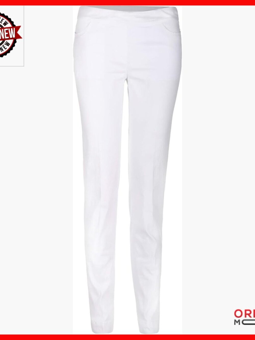 Pull-On Straight Leg Pants With Tummy Control Panel For Active Wear
